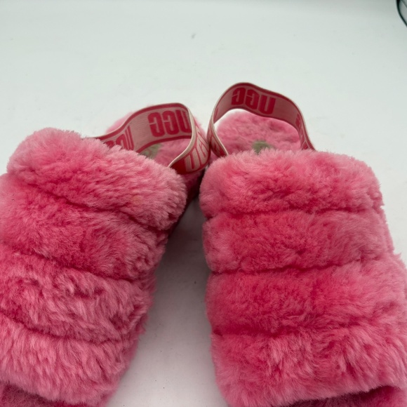 Women's UGG FLUFF YEAH SLIDE Sheepskin Slipper Sandal 1095119 PINK ROSE US 10 - Picture 13 of 13